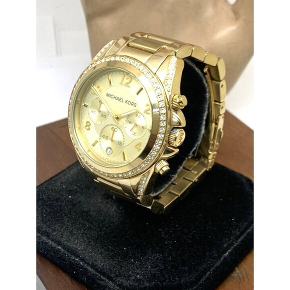 Michael Kors Women's Watch MK5166 Blair Quartz Chronograph Gold Steel 39mm - Picture 14 of 14